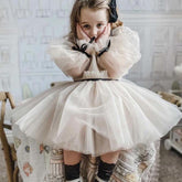 Girl Mesh Dress Children Spring Summer New Party Dress Spanish Dress Kids-TB00837-Veeddydropshipping